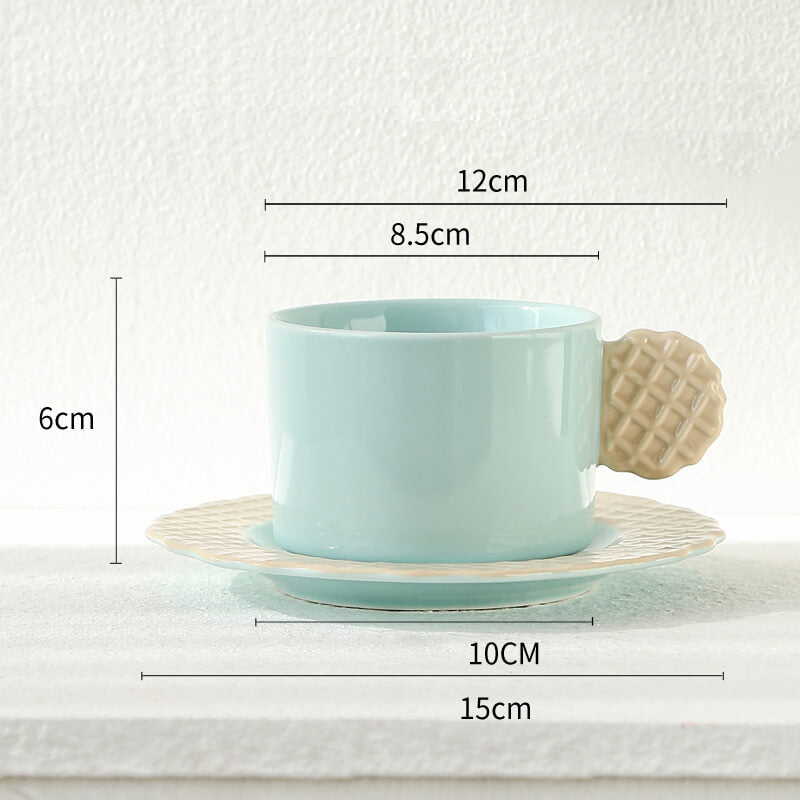 Tasse et soucoupe en céramique Lighteme Spring Biscuit