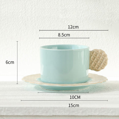 Tasse et soucoupe en céramique Lighteme Spring Biscuit
