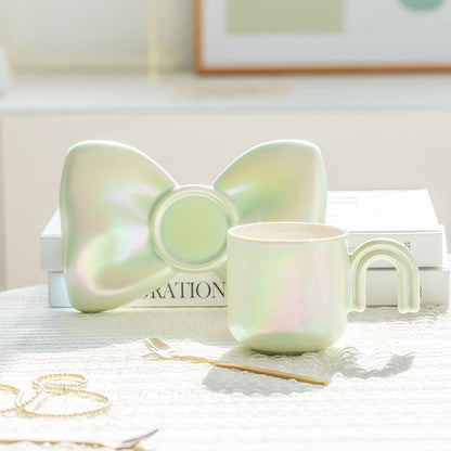 Tasse et soucoupe en céramique Lighteme Spring Bowknot