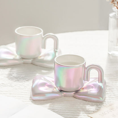 Tasse et soucoupe en céramique Lighteme Spring Bowknot