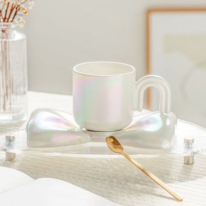 Tasse et soucoupe en céramique Lighteme Spring Bowknot
