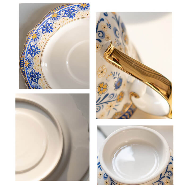 Lighteme Spring Floral Tasse und Untertasse aus Knochenporzellan