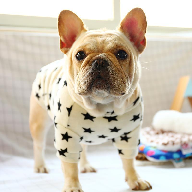 Lighteme Stars Strick-Hundebekleidung mit Rundhalsausschnitt (2 Farben &amp; 4 Größen)