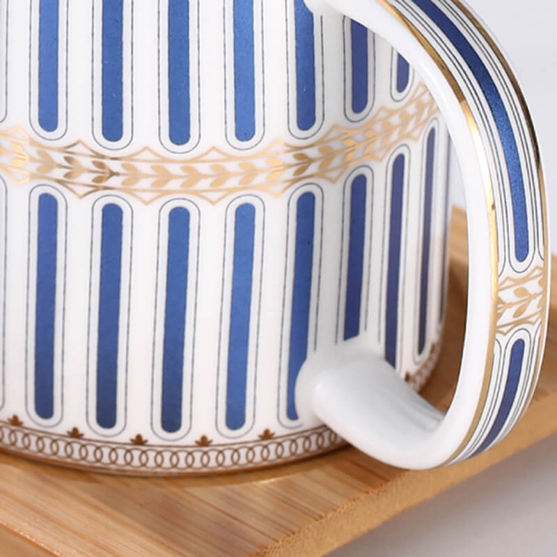 Ensemble de salle de bain en céramique dorée Lighteme Stripe