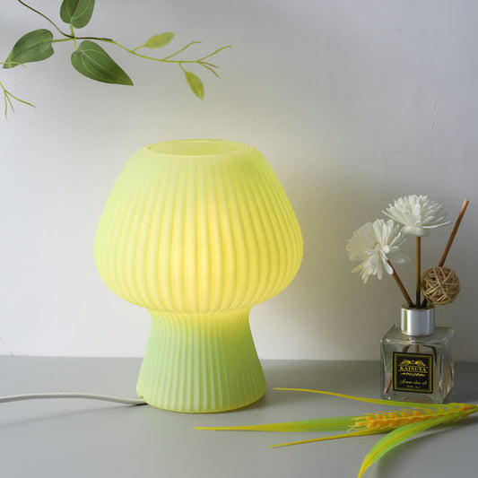 Lighteme Striped Mushroom Glass Table Lamp
