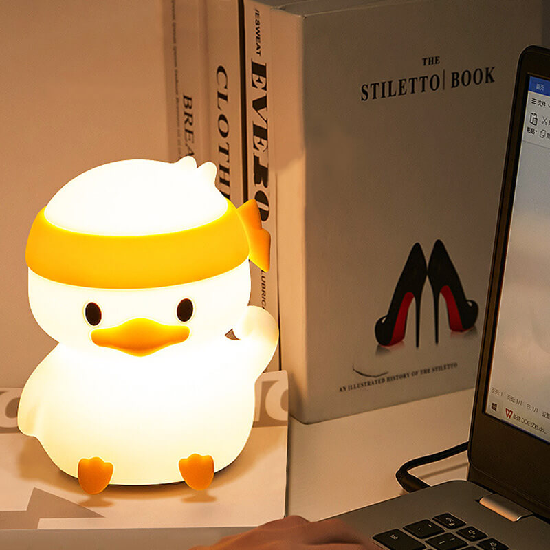 Lampe de nuit Lighteme Struggle Duck en silicone