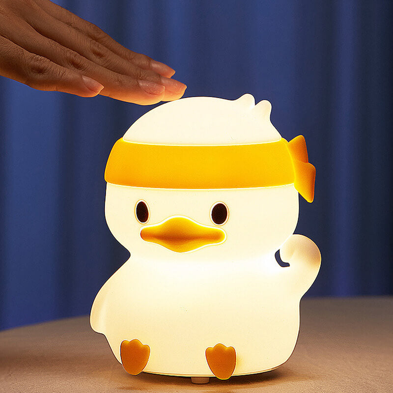Lampe de nuit Lighteme Struggle Duck en silicone