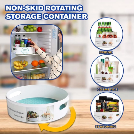 Conteneur de rangement multifonction rotatif à 360 degrés Lighteme (3 tailles)