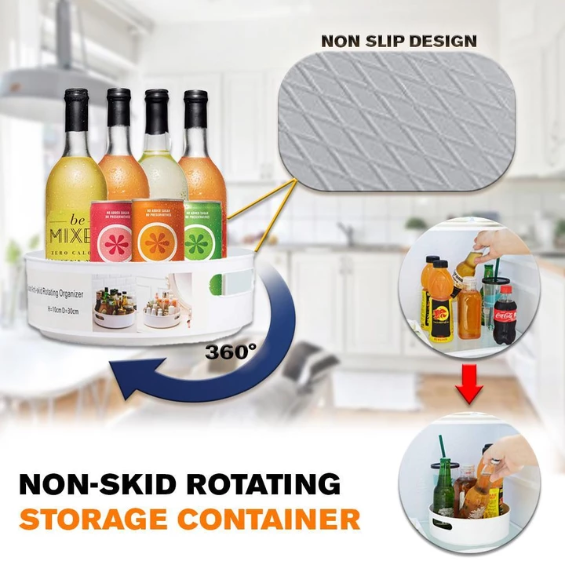 Conteneur de rangement multifonction rotatif à 360 degrés Lighteme (3 tailles)