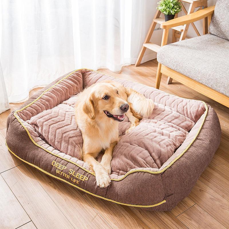 Lit thermique épais Lighteme pour grands chiens (2 couleurs et 4 tailles)