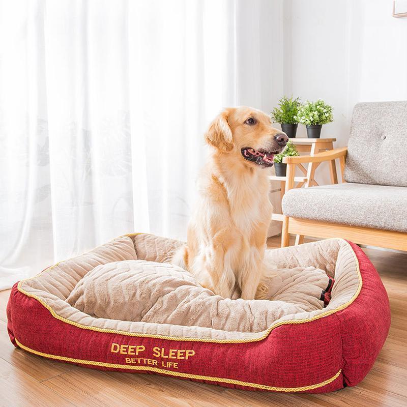 Lit thermique épais Lighteme pour grands chiens (2 couleurs et 4 tailles)