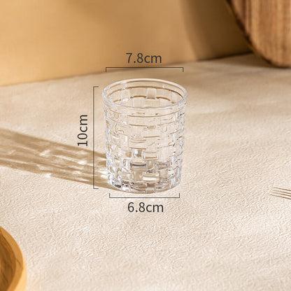Tasse en verre transparente à motif bambou Lighteme
