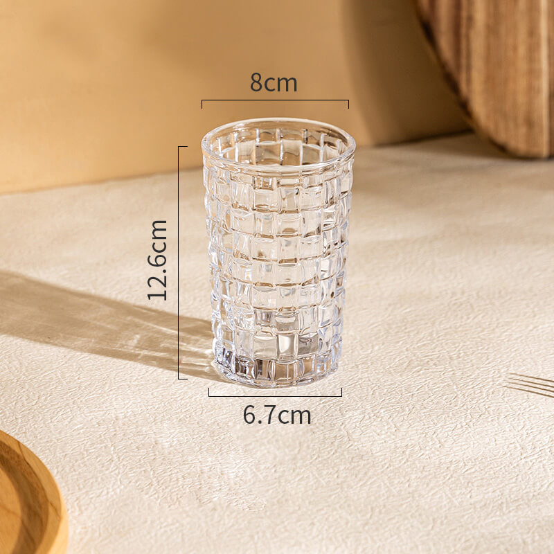 Tasse en verre transparente à motif bambou Lighteme