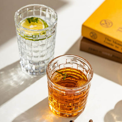 Tasse en verre transparente à motif bambou Lighteme