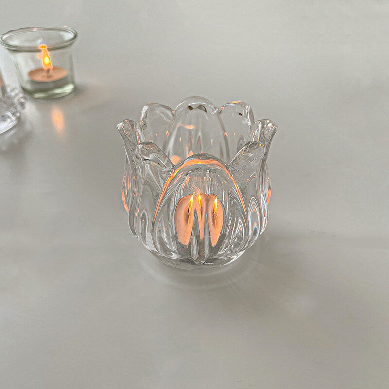 Lighteme Tulip Glass Candle Holder