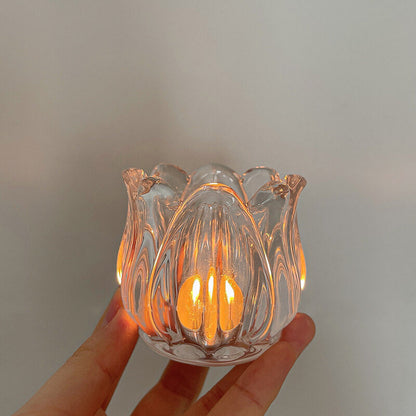 Lighteme Tulip Glass Candle Holder