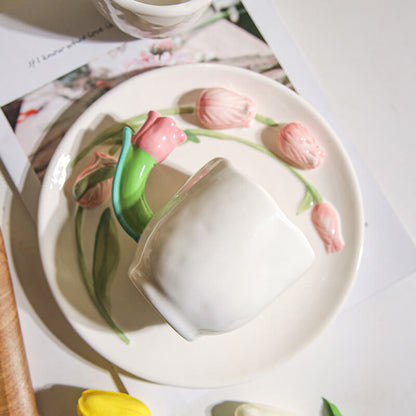 Tasse en céramique Lighteme avec poignée tulipe