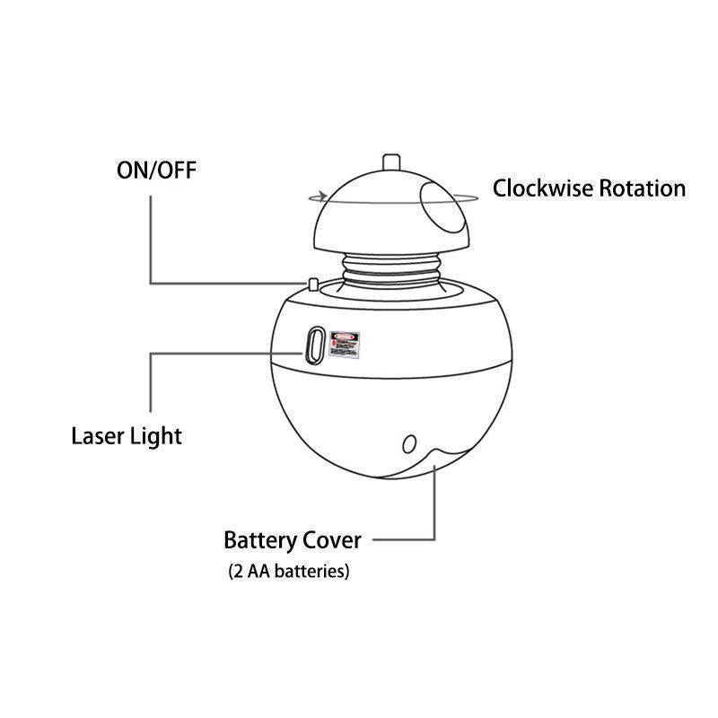 Lighteme Tumbler Laser Batteriebetriebenes Katzenspielzeug