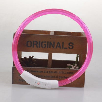 Lighteme USB Charging LED Flashing Safety Dog Collar (7 colors & 3 sizes)