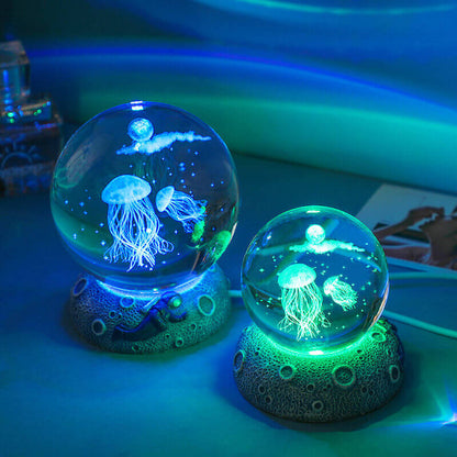 Veilleuse boule de cristal Lighteme Underwater World
