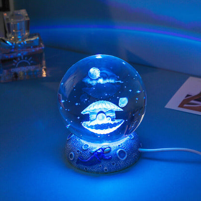 Veilleuse boule de cristal Lighteme Underwater World