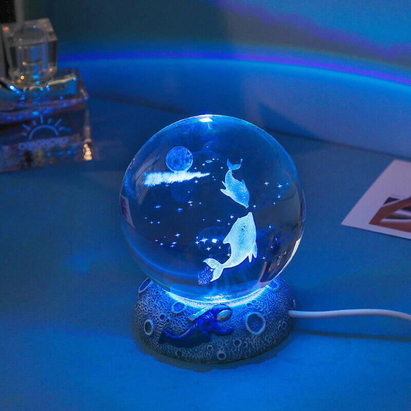 Veilleuse boule de cristal Lighteme Underwater World