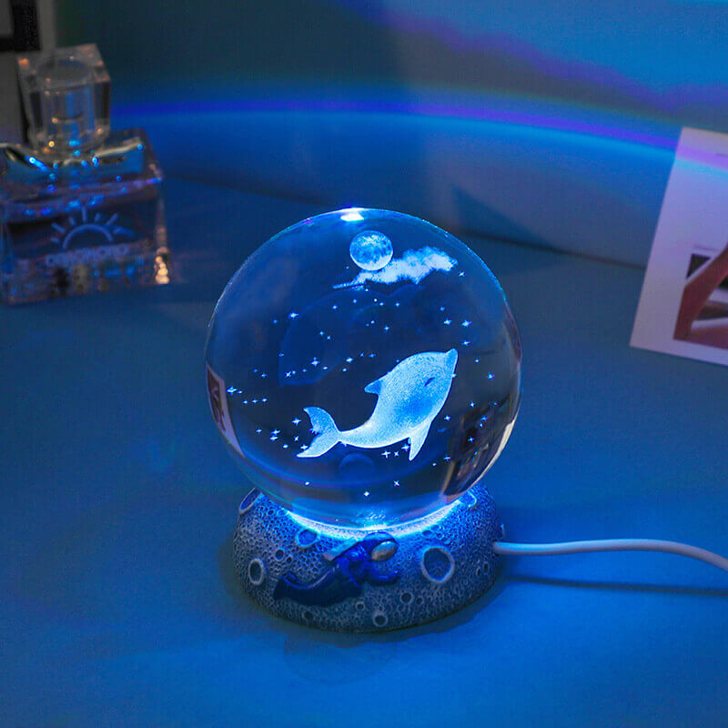 Veilleuse boule de cristal Lighteme Underwater World