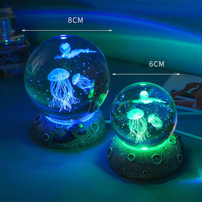 Veilleuse boule de cristal Lighteme Underwater World