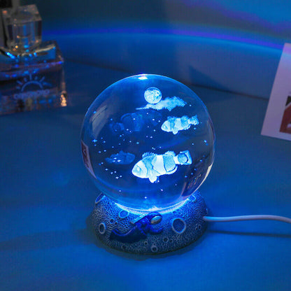 Veilleuse boule de cristal Lighteme Underwater World