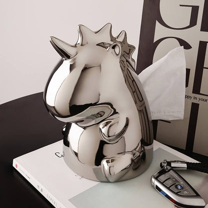 Lighteme Einhorn-Taschentuchbox aus Keramik