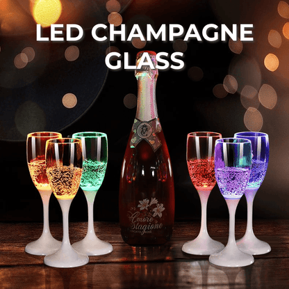 Lighteme LED-Champagnerglas | Bringen Sie mit einer funkelnden Note Licht in Ihre Feier!