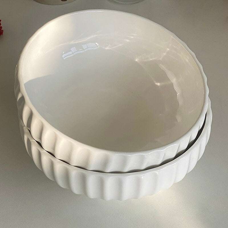 Lighteme Keramikschüssel mit vertikaler Maserung