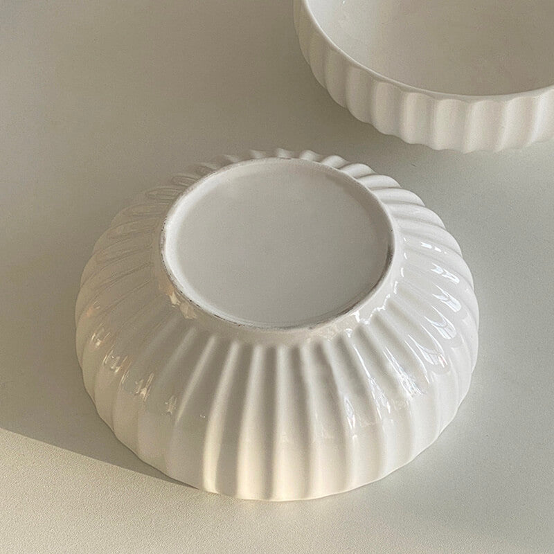 Lighteme Keramikschüssel mit vertikaler Maserung