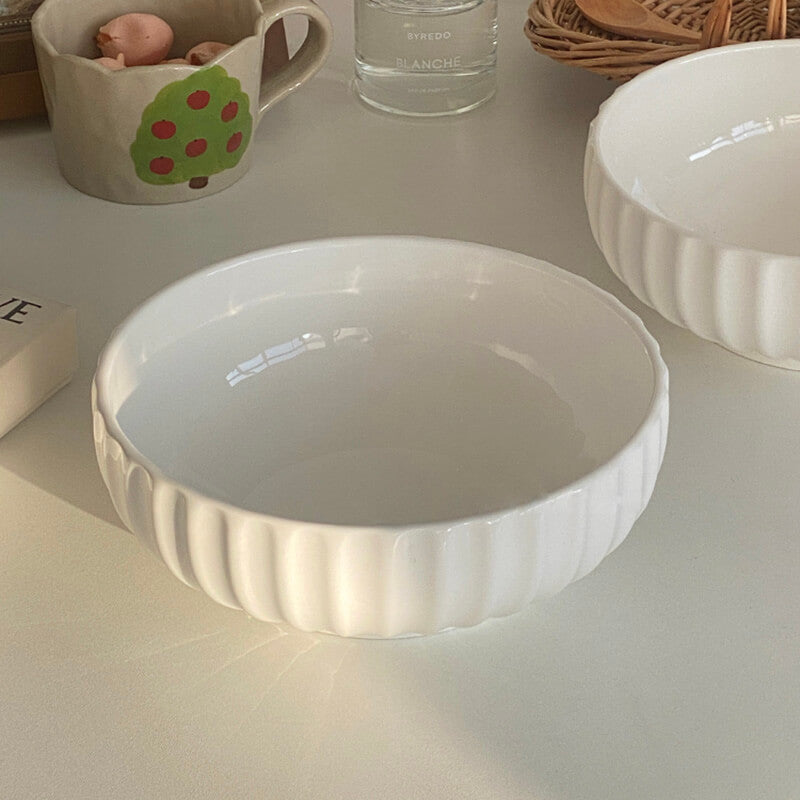 Lighteme Keramikschüssel mit vertikaler Maserung