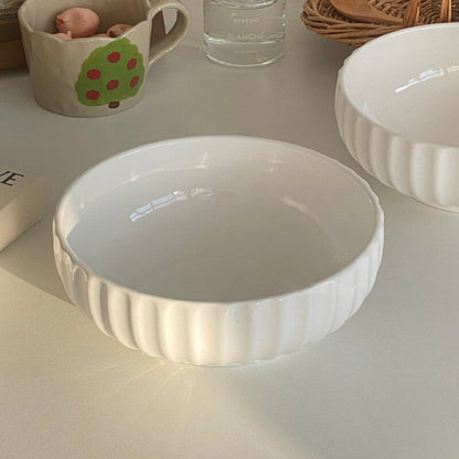 Lighteme Keramikschüssel mit vertikaler Maserung