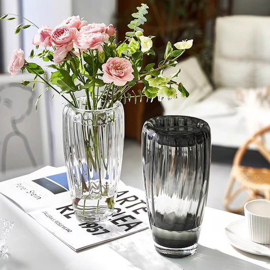 Lighteme Vertical Grain Glass Vase