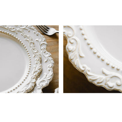 Lighteme Vintage Embossed Ceramic Dinner Plate