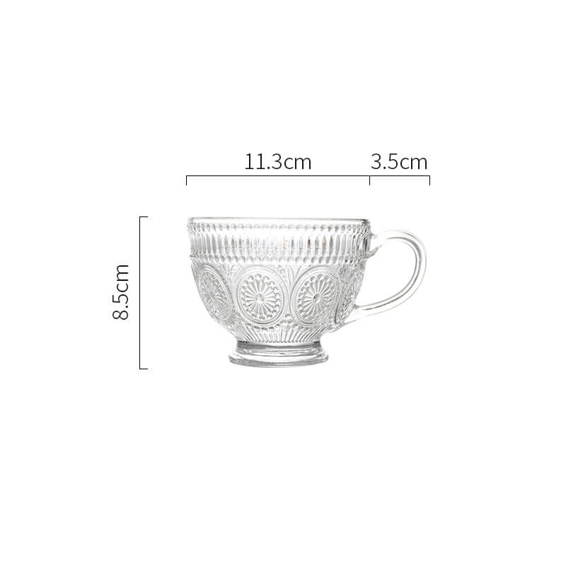 Lighteme Vintage Embossed Glass Cup