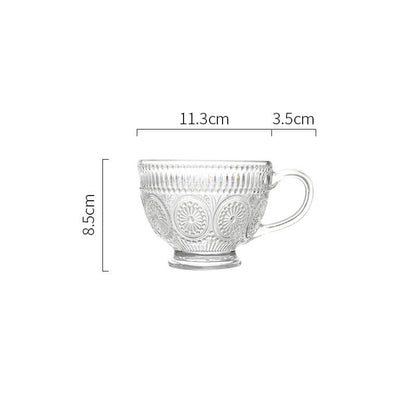 Lighteme Vintage Embossed Glass Cup