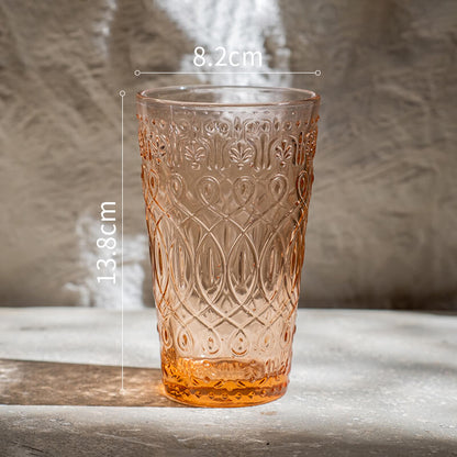 Tasse en verre gaufré vintage nacré Lighteme