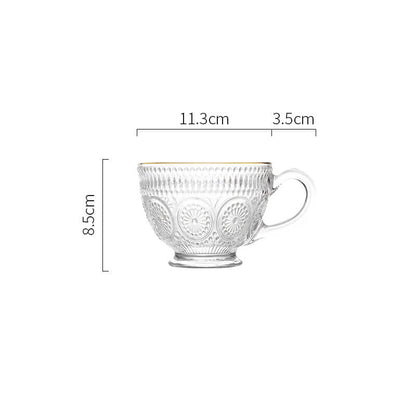 Lighteme Vintage Embossed Glass Cup