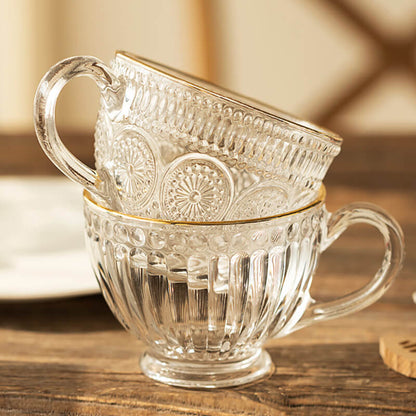 Lighteme Vintage Embossed Glass Cup