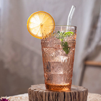 Tasse en verre gaufré vintage nacré Lighteme