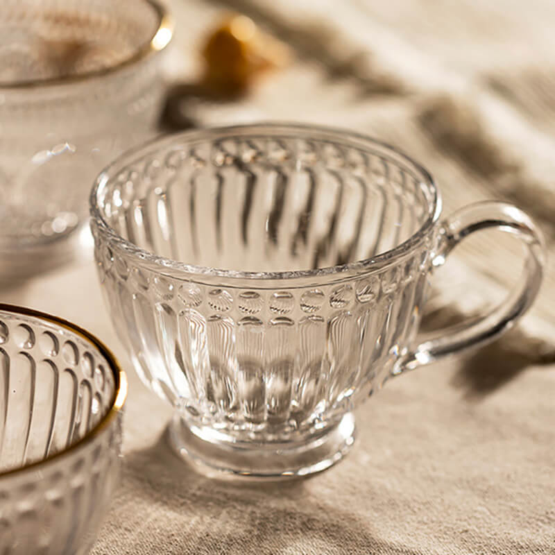 Lighteme Vintage Embossed Glass Cup