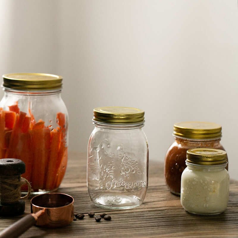 Lighteme Vintage-Vorratsdose aus geprägtem Glas