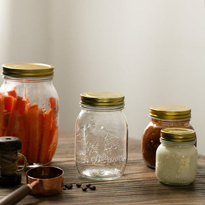 Lighteme Vintage-Vorratsdose aus geprägtem Glas