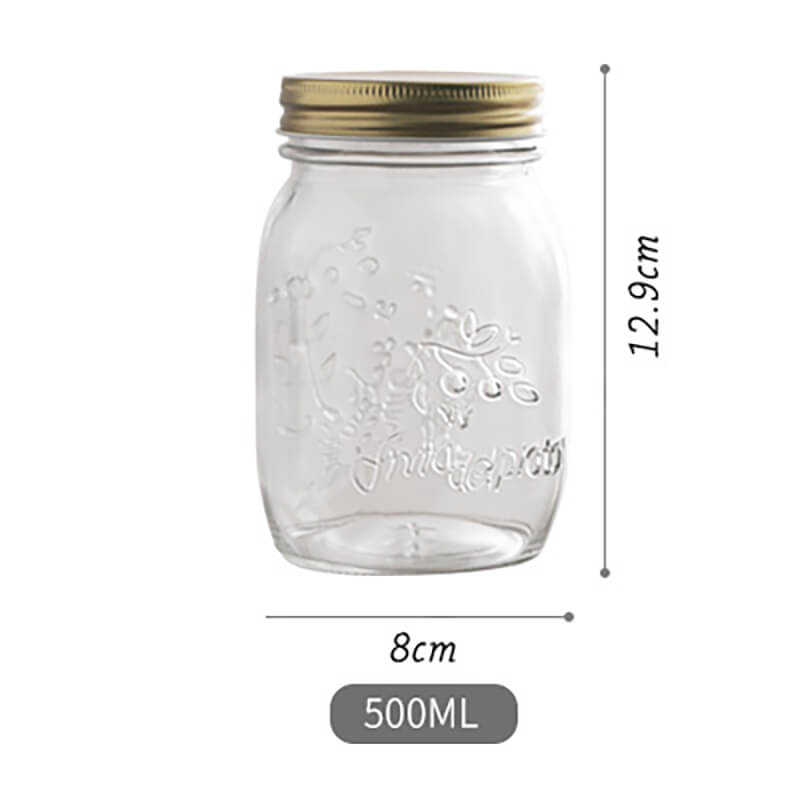 Lighteme Vintage-Vorratsdose aus geprägtem Glas