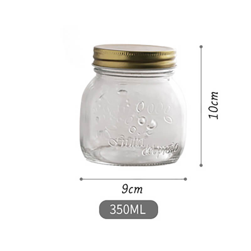 Lighteme Vintage-Vorratsdose aus geprägtem Glas