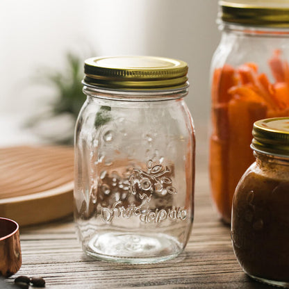 Lighteme Vintage-Vorratsdose aus geprägtem Glas