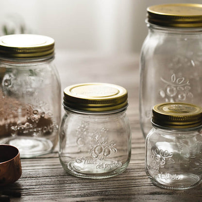 Lighteme Vintage-Vorratsdose aus geprägtem Glas